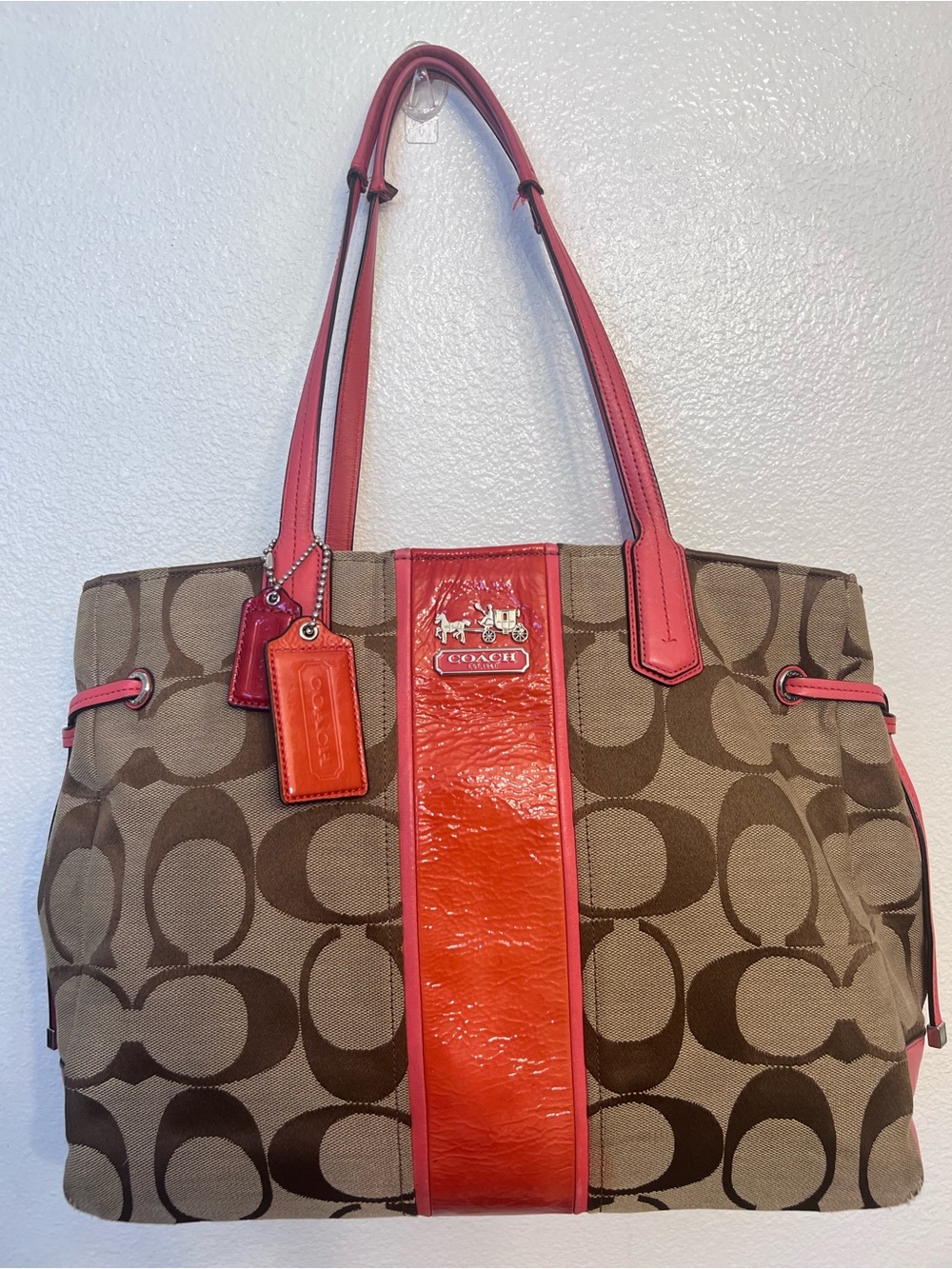 Coach Chelsea Signature Stripe Charlie Tote - 18967
